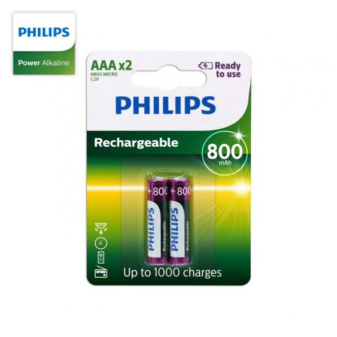 Батарея Ni Mh фабрики оптовая 1.2v Aaa 800mah Philips перезаряжаемые